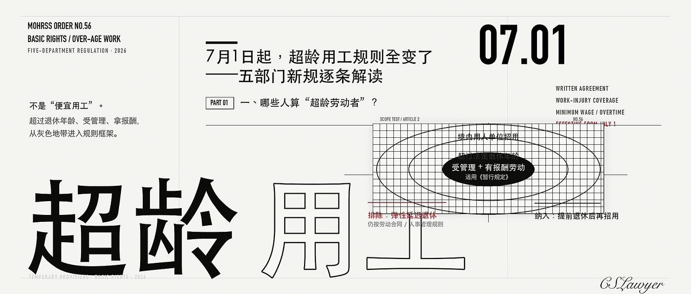 7月1日起，超龄用工规则全变了——五部门新规逐条解读封面图