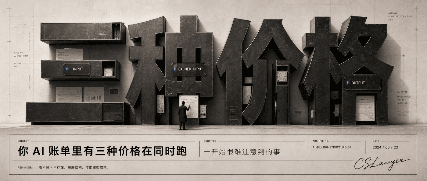 你 AI 账单里有三种价格在同时跑封面图